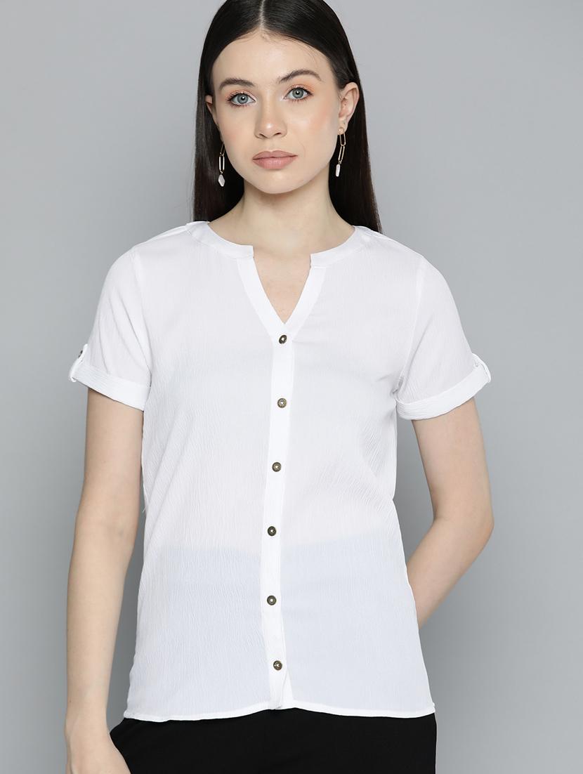 white solid formal shirt