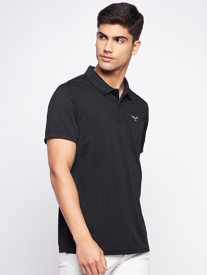 black polyester plain tshirt