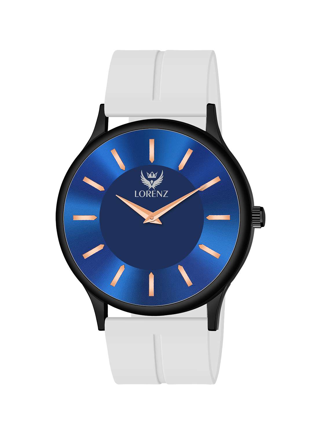 lorenz slim case analog watch with black magnetic lock strap | watch for men | mk-4077r