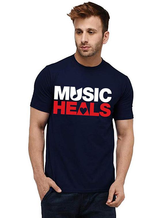 men chest print short sleeve t-shirt