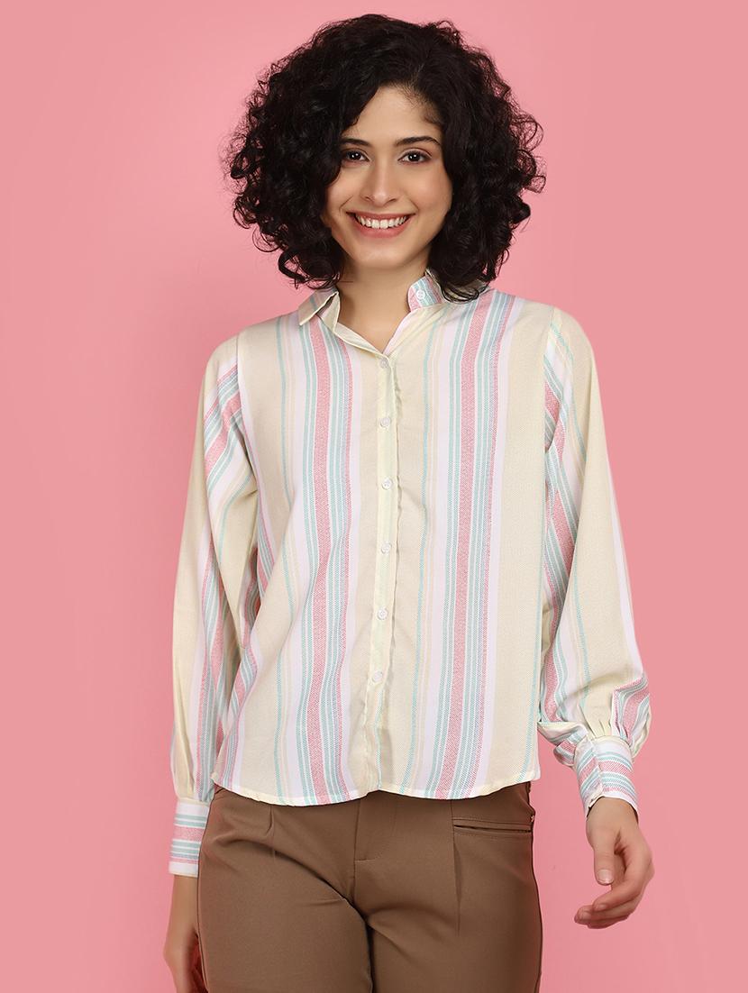 multi colored cotton regular shirt