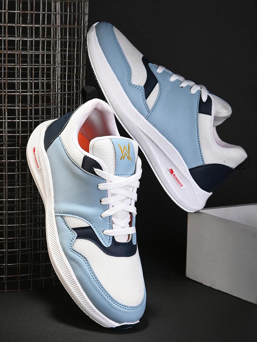 men light blue lace up sneakers