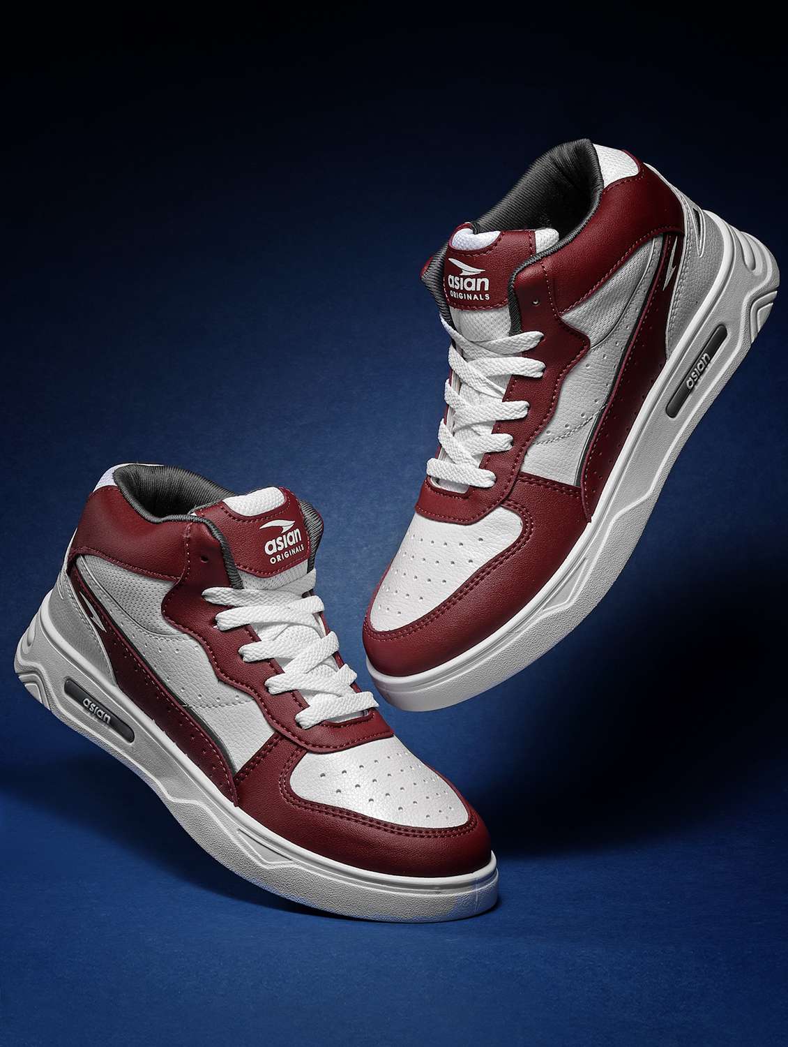 maroon lace up sneakers