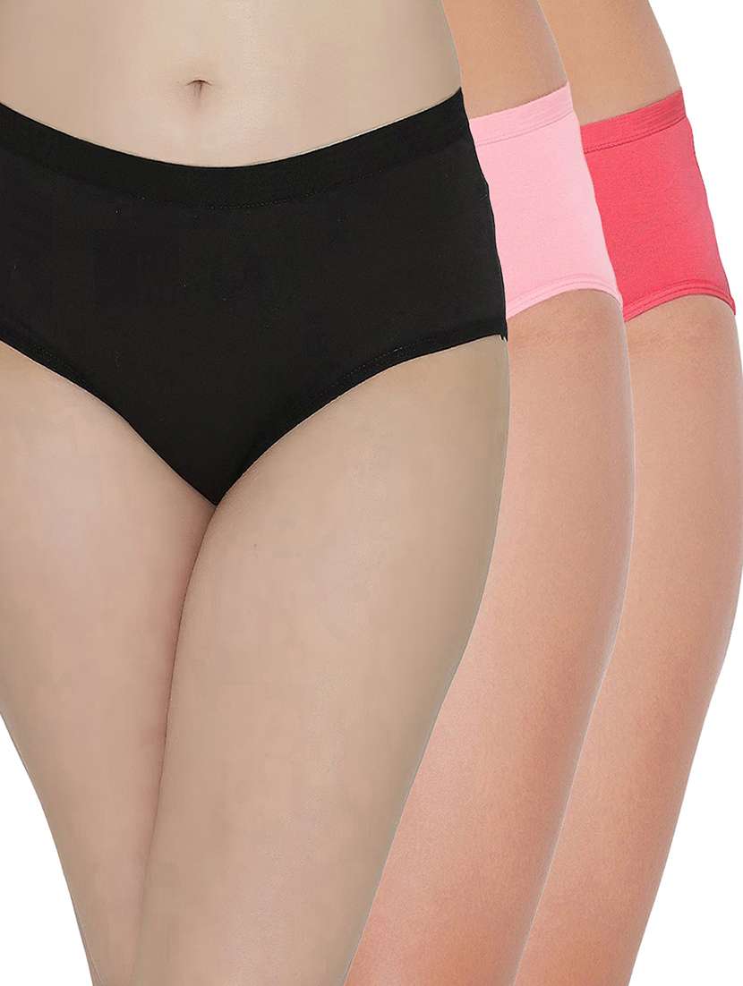 pack of 3 solid hipster panties