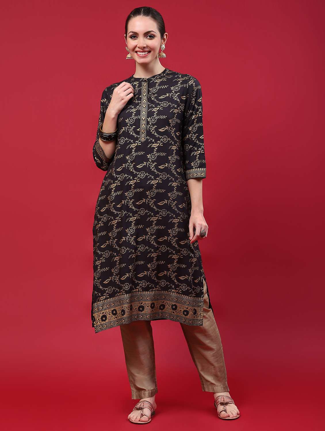 women black printed kurta