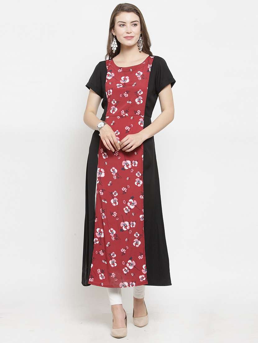 women short sleeves a-line kurta