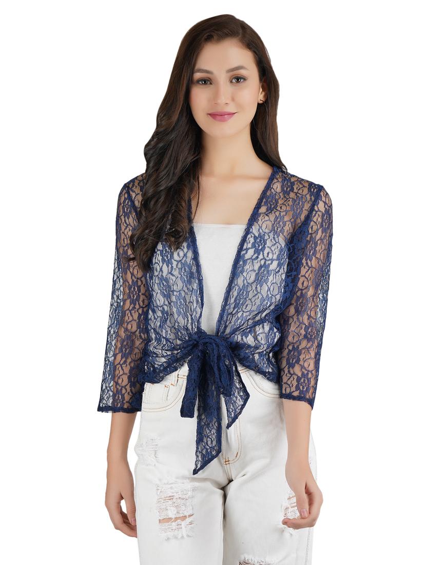 women lace detailed regular shrugs