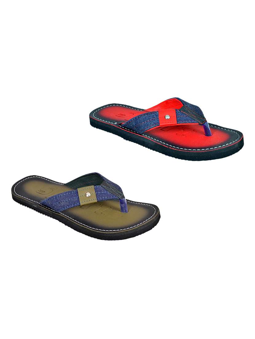 men pack of 2 slip on flip flops