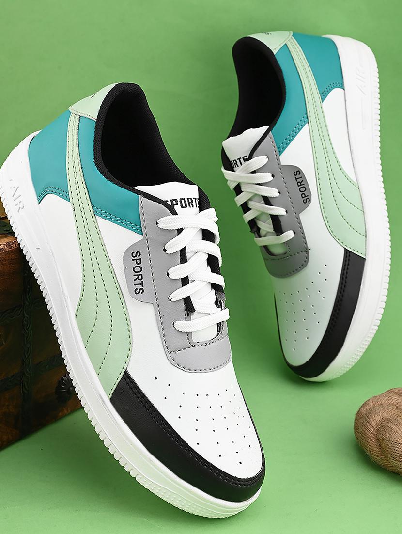 men white lace up sneakers