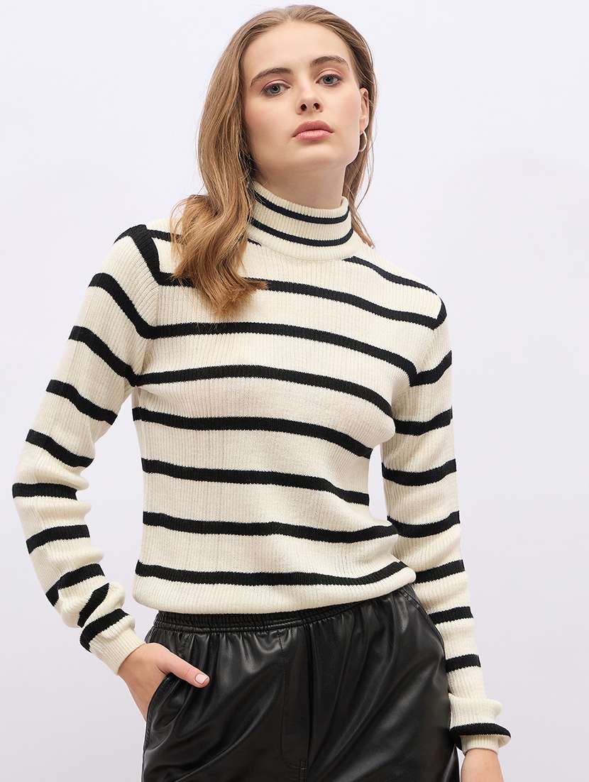 women acrylic long sleeve pullover