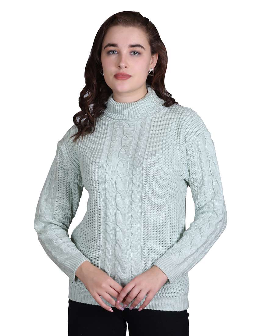 women long sleeves self design pullover