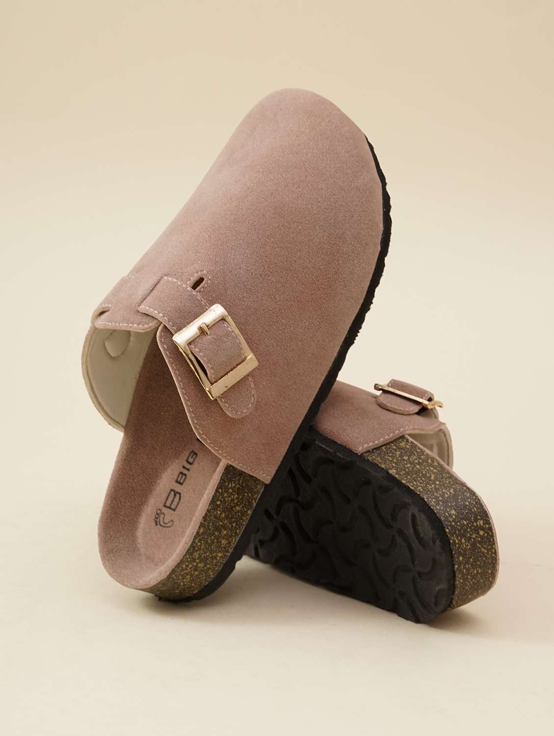 women solid slip on mules