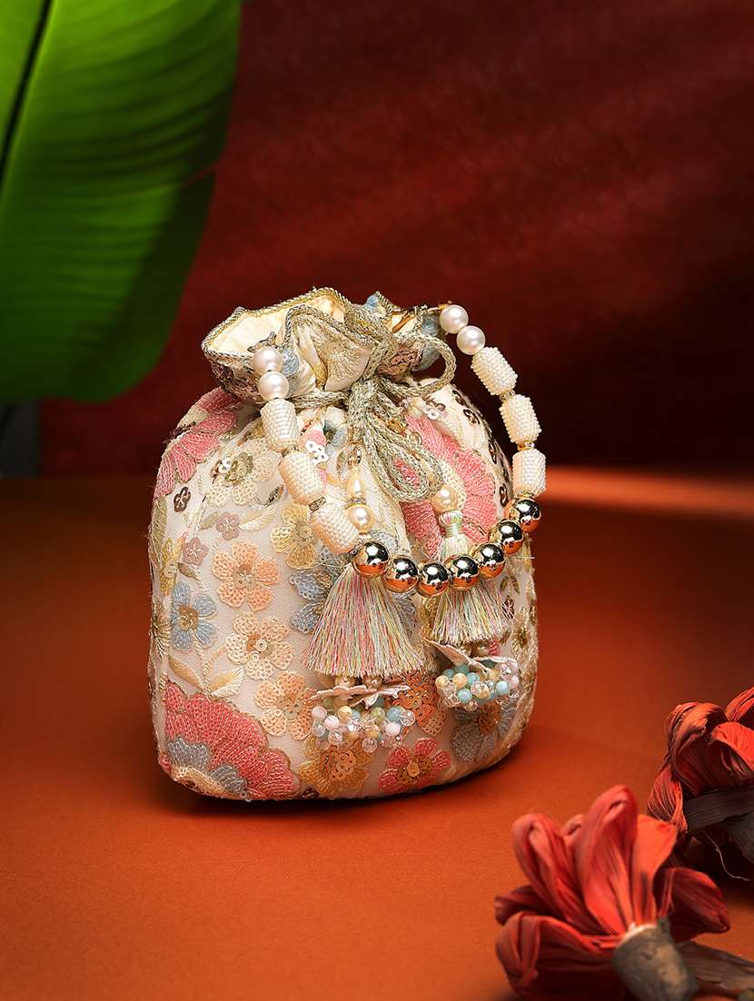 women embellished potli bag