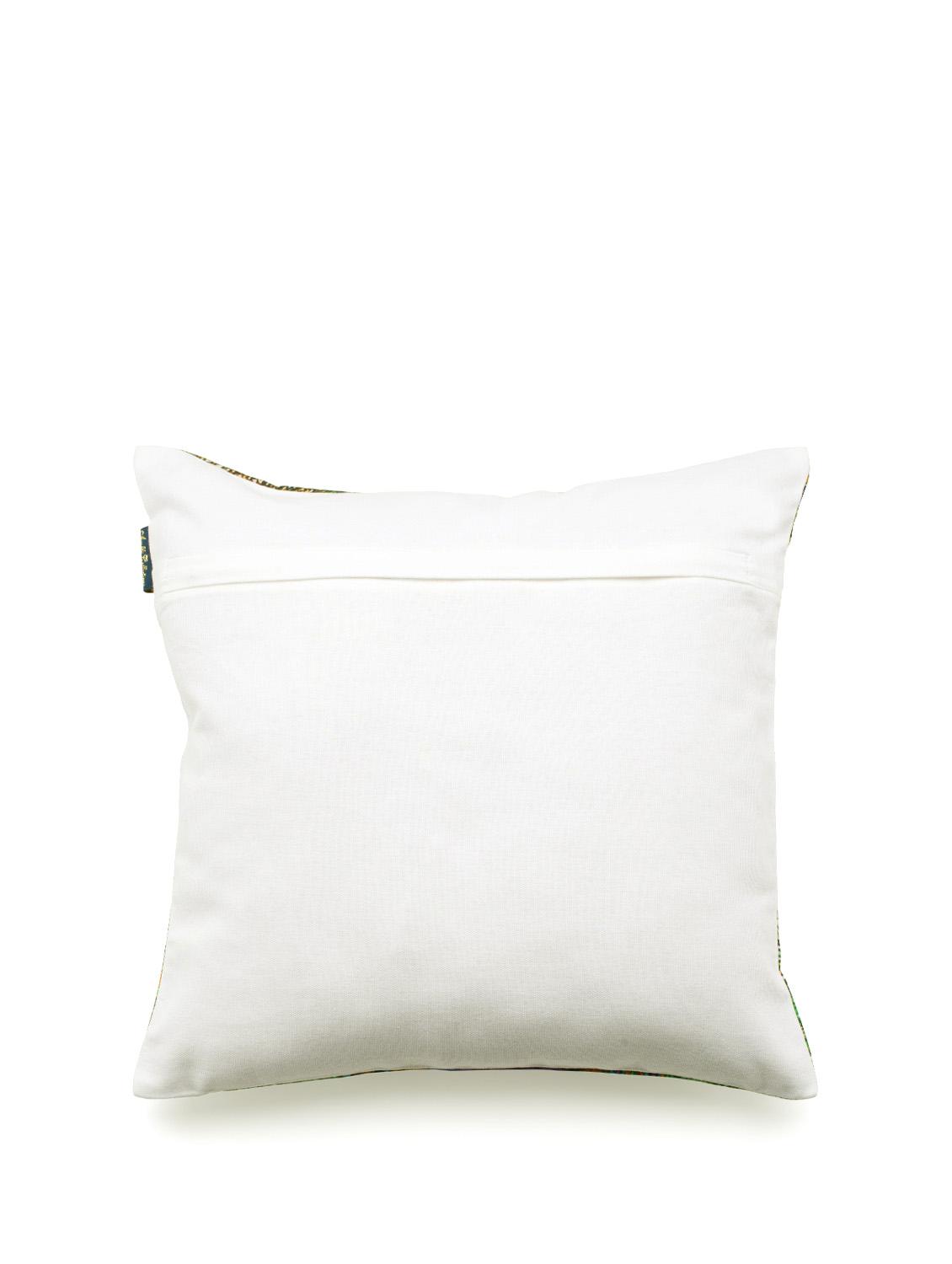 Painted Flower and Leaf Cushion Cover - 22978 - Zoom Image - 3