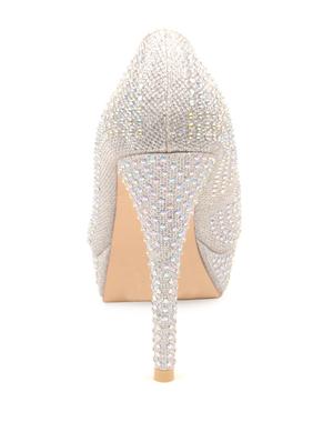 Silver Embellished Pumps - 27545 - Standard Image - 3