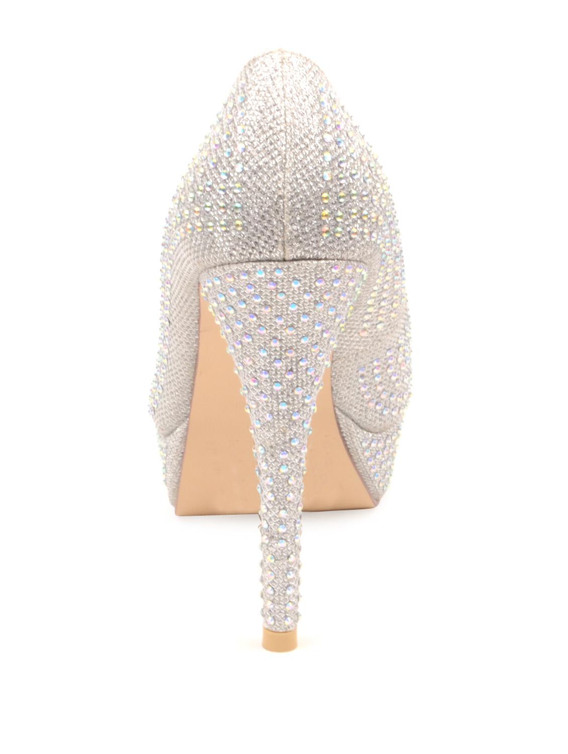 Silver Embellished Pumps - 27545 - Zoom Image - 3