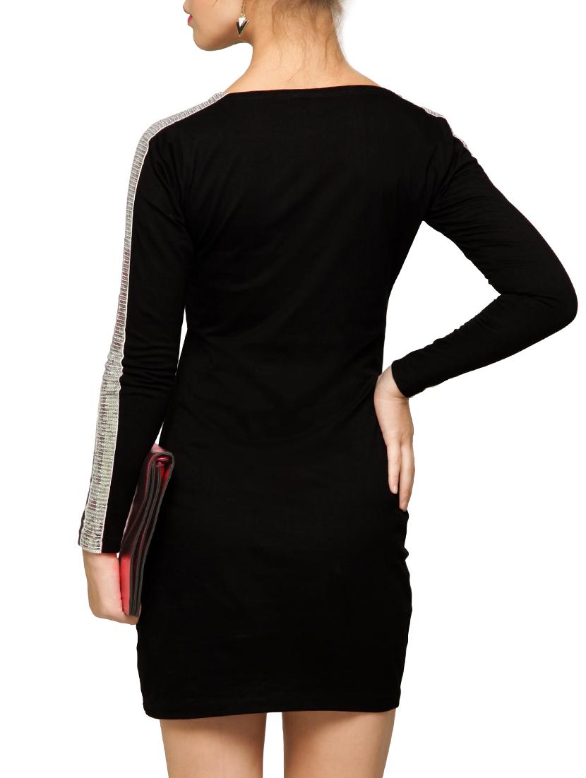 sequined sleeve sheath dress - 32132 - Zoom Image - 3
