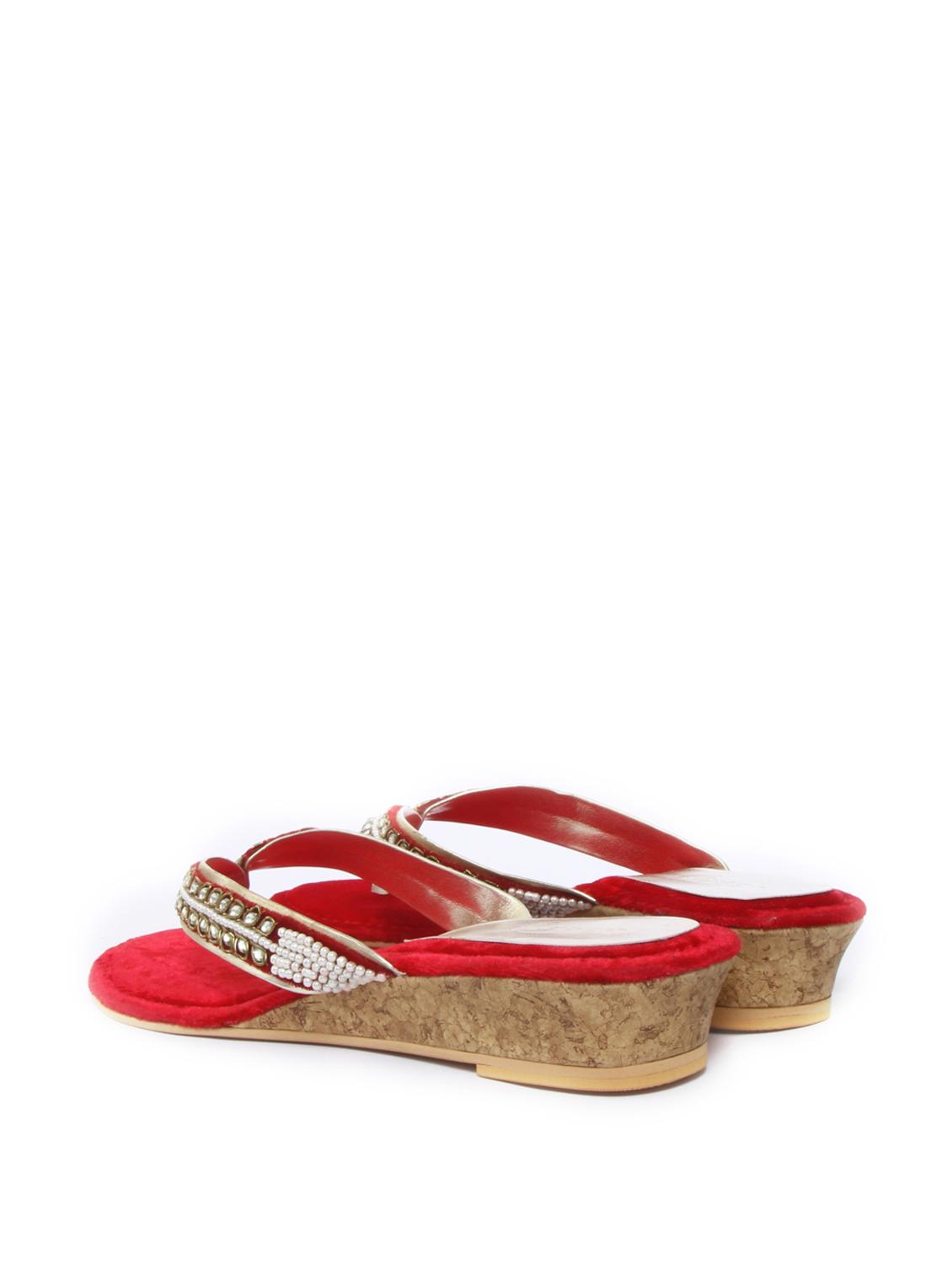 Pearl Lace Low Wedges - 47874 - Zoom Image - 3