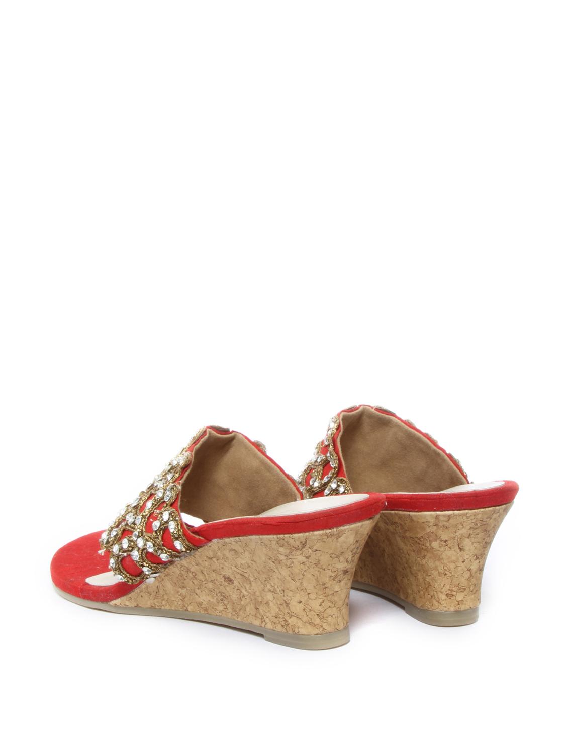Antique Zari Work Wedges - 47876 - Zoom Image - 3