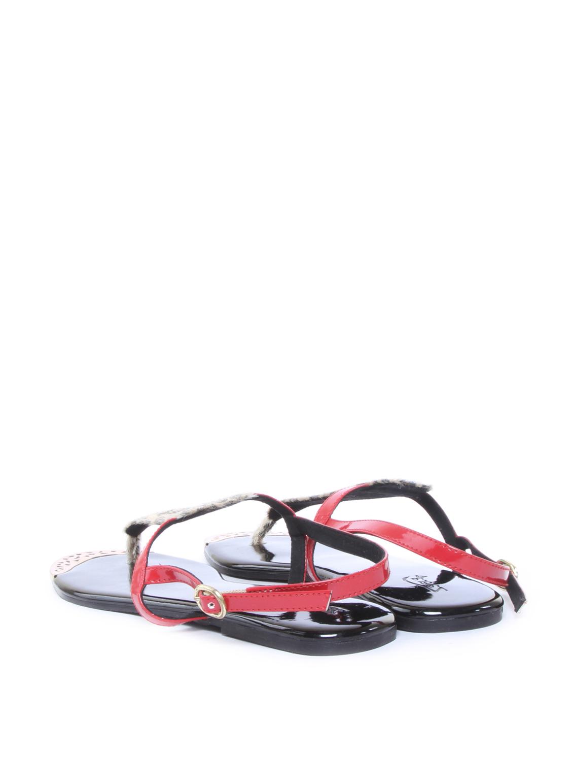 Animal Print with Gold Plate Thong Flats - 47899 - Zoom Image - 3