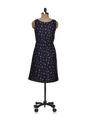 bird print navy dress - 64809 - Standard Image - 3