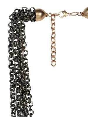 black and gold toned chain necklace - 851134 - Standard Image - 3