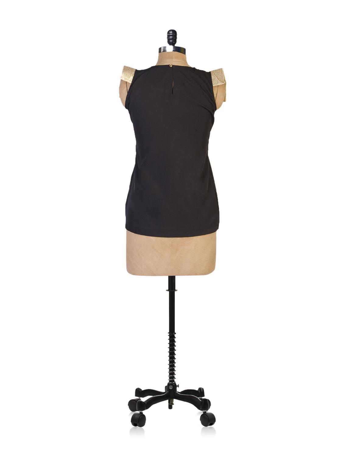 sequined sleeved solid top - 861154 - Zoom Image - 3
