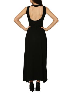 cutout back solid maxi dress - 88284 - Standard Image - 3