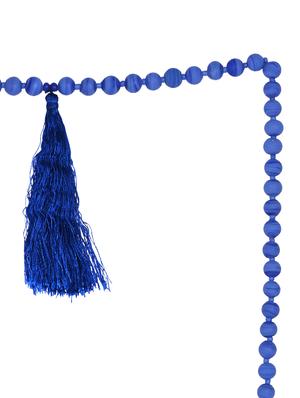 blue glass bead necklace with a silk thread - 888434 - Standard Image - 3