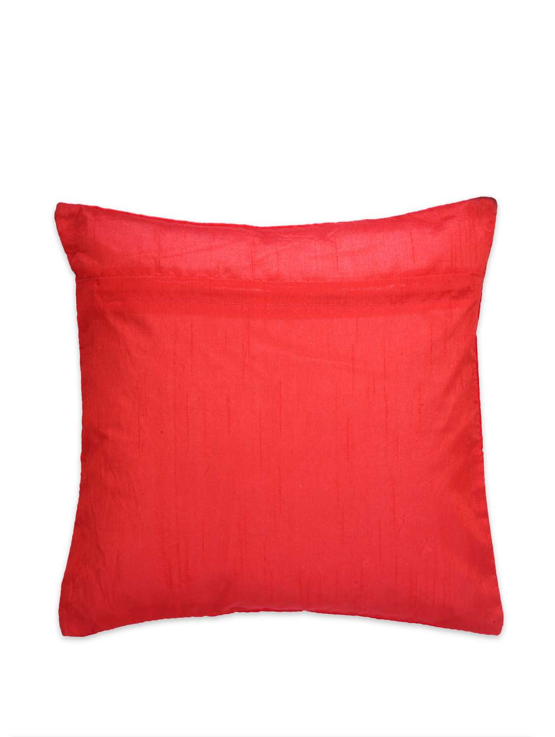 Buy Red Cotton Golden Print Cushion Cover (set Of 2) by Dekor World