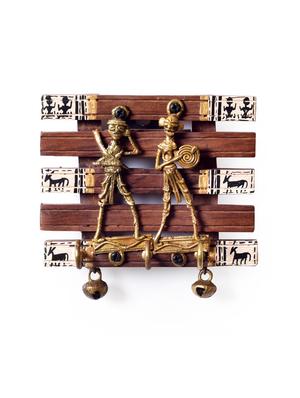 dhokra craft and warli fusion key holder - 891508 - Standard Image - 3