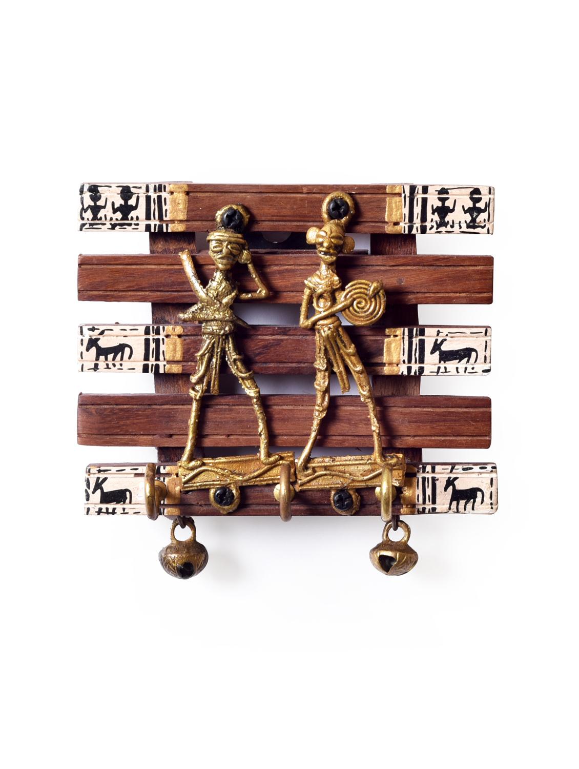 dhokra craft and warli fusion key holder - 891508 - Zoom Image - 3