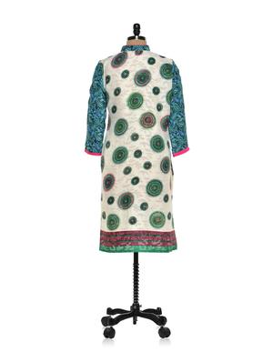 Beige Cotton straight Kurta - 894276 - Standard Image - 3