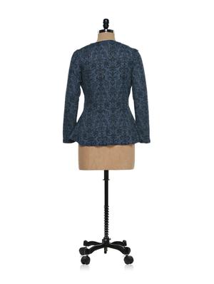 Blue full sleeves zipper fastening jacket - 901447 - Standard Image - 3