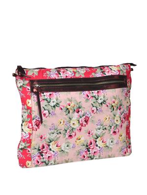 red floral print laptop sleeve with a sling - 905477 - Standard Image - 6
