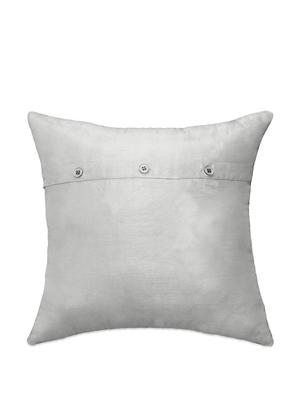 bodhi tree embroidered, white and silver cushion cover - 909033 - Standard Image - 3