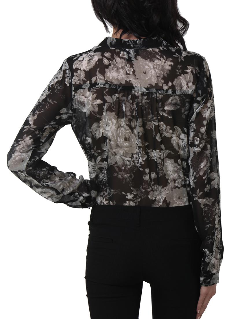 Black Floral Shirt - 909983 - Zoom Image - 3