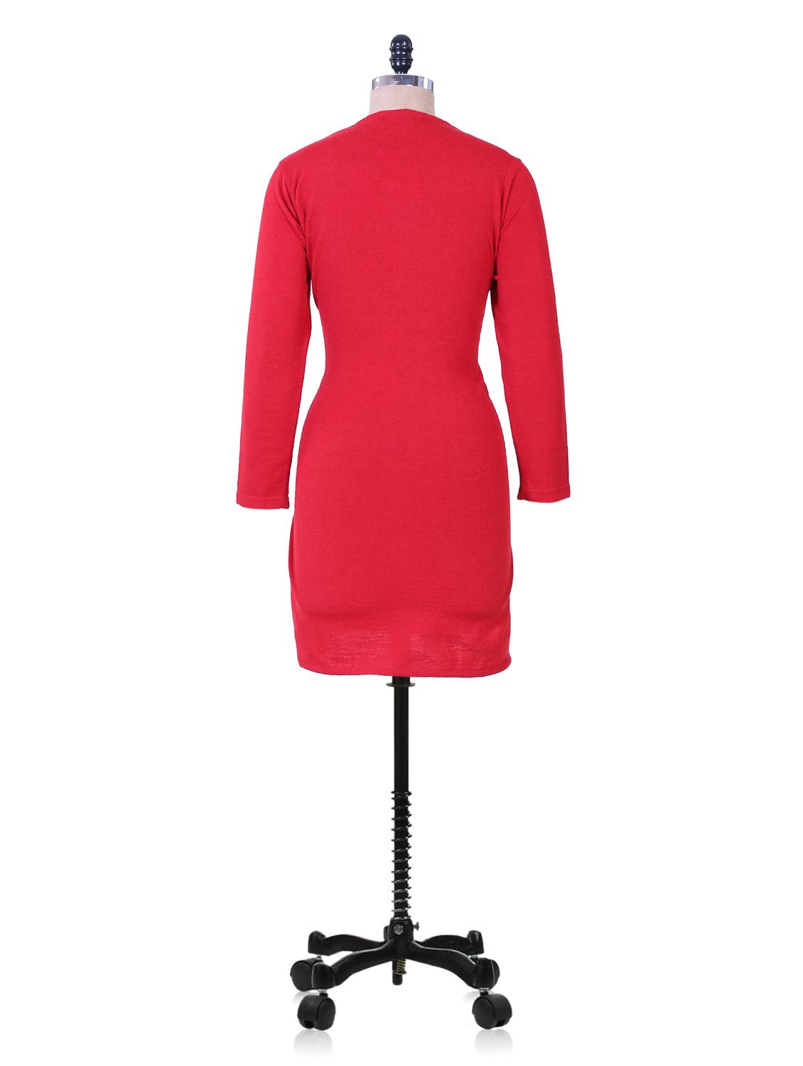 Red Winter Woolen woolen kurta - 937244 - Zoom Image - 3