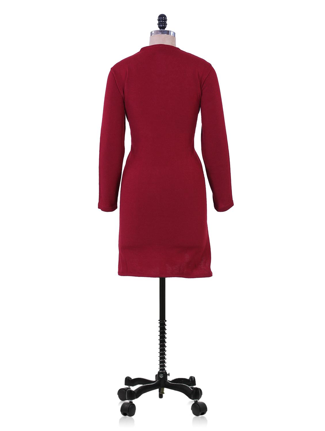 Maroon And Green Woolen woolen kurta - 937266 - Zoom Image - 3