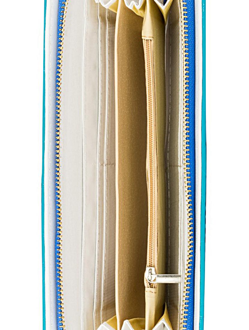 floral textured aqua wallet - 951066 - Zoom Image - 3