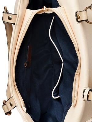 beige leatherette handbag - 9545555 - Standard Image - 3