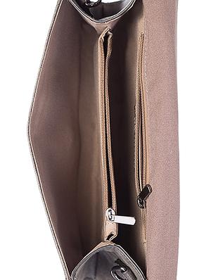 grey printed leatherette clutch - 9545948 - Standard Image - 3