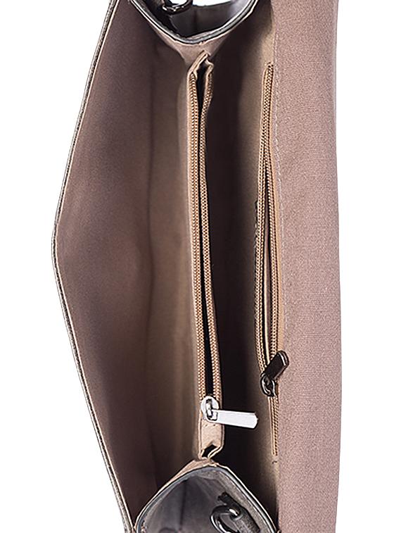 grey printed leatherette clutch - 9545948 - Zoom Image - 3