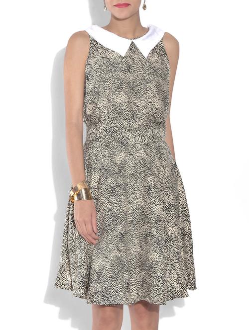 multicolored crepe printed dress - 9557905 - Standard Image - 1
