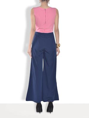 keyhole neck wide leg jumpsuit - 9557919 - Standard Image - 3