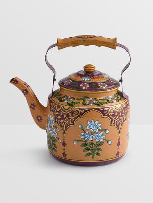 multicoloured handpainted kettle and milk pot set - 9559722 - Standard Image - 3