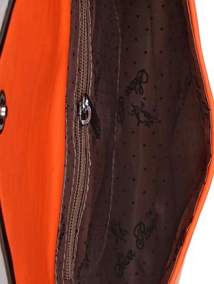 orange leatherette clutch - 9566730 - Standard Image - 3