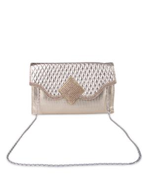 gold embellished sling clutch - 9566797 - Standard Image - 6