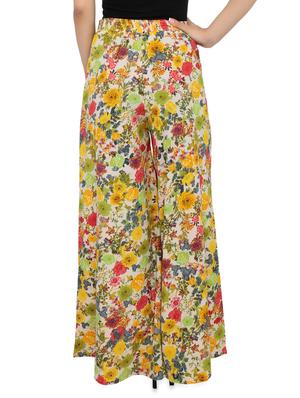 multi colored floral printed palazzos - 9582201 - Standard Image - 3