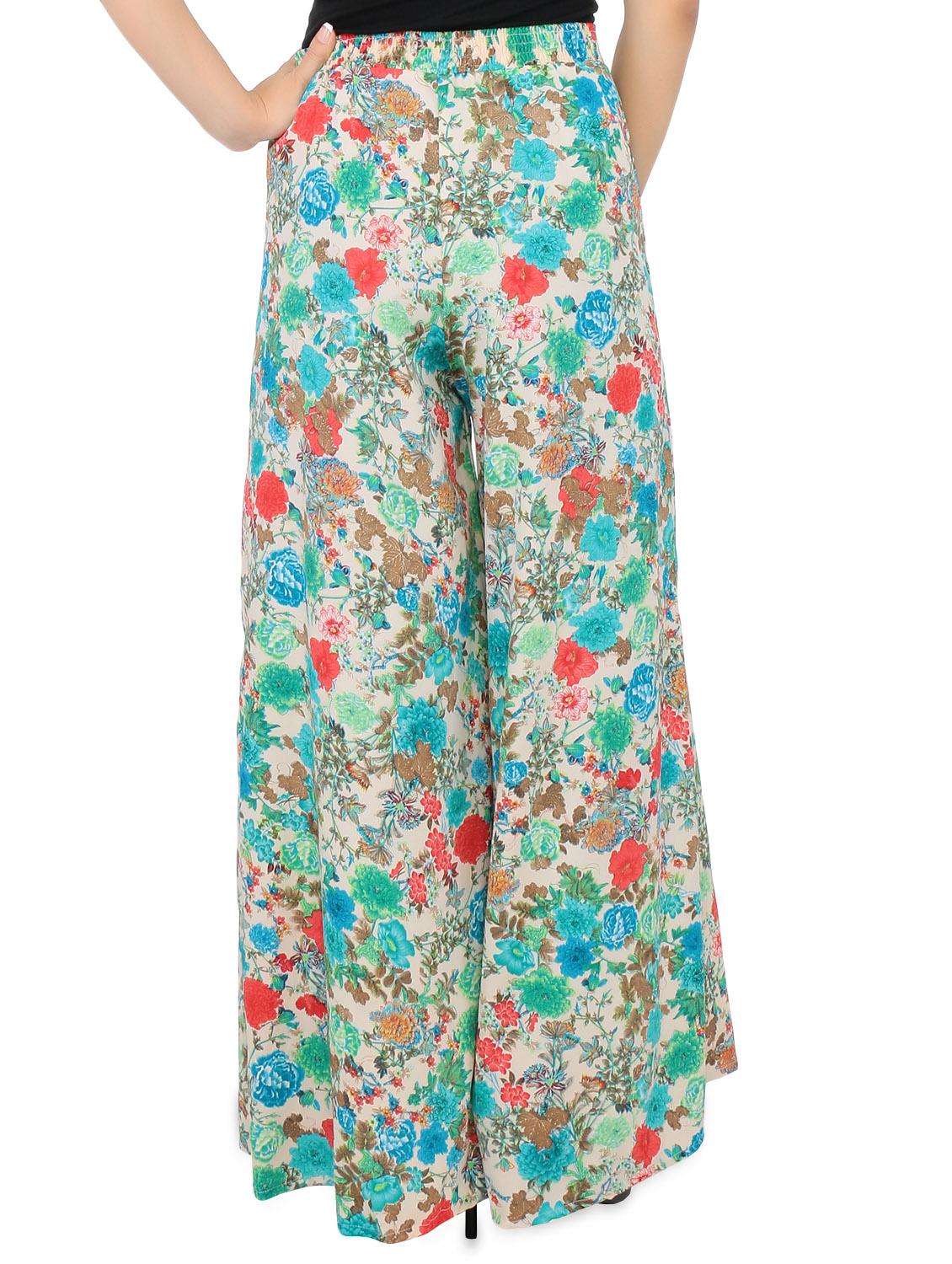 multi colored floral printed palazzos - 9582203 - Zoom Image - 3